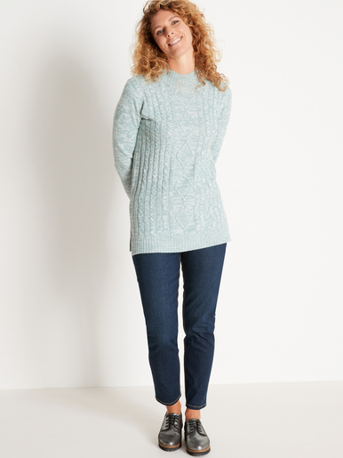 Pull col montant maille torsadée - Daxon - 