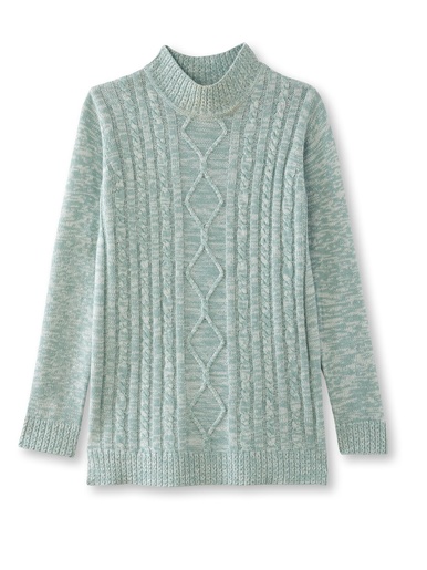 Pull col montant maille torsadée - Daxon - 