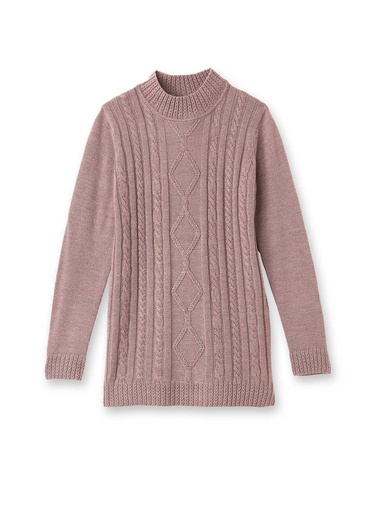 Pull col montant maille torsadée - Daxon - 