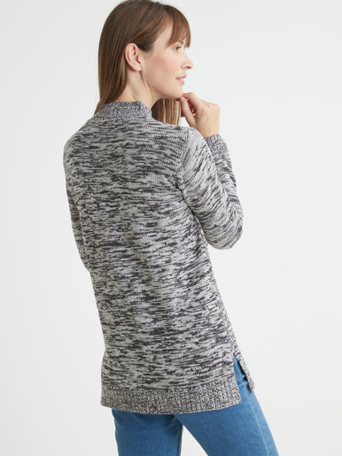 Pull col montant maille torsadée