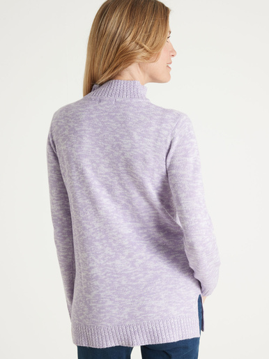 Pull col montant maille torsadée