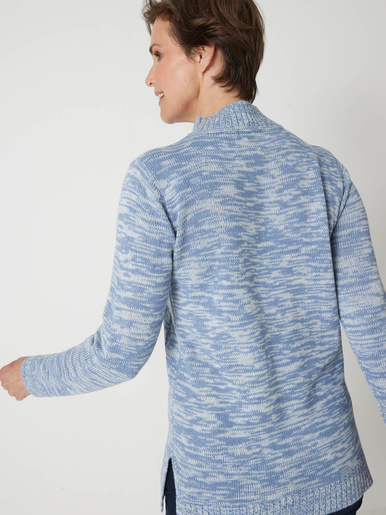 Pull col montant maille torsadée