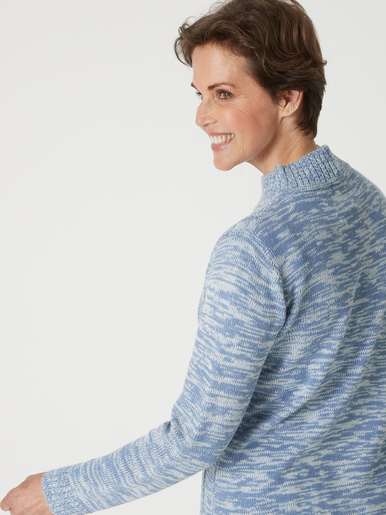 Pull col montant maille torsadée