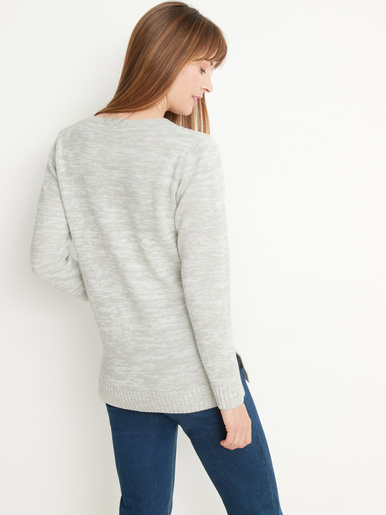 Pull torsadé encolure ronde