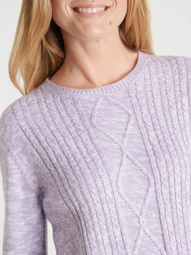 Pull torsadé encolure ronde