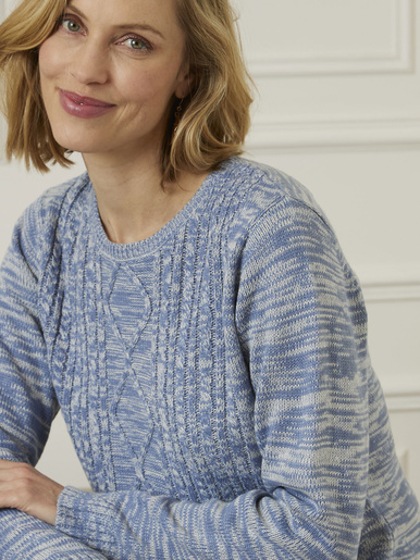 Pull torsadé encolure ronde