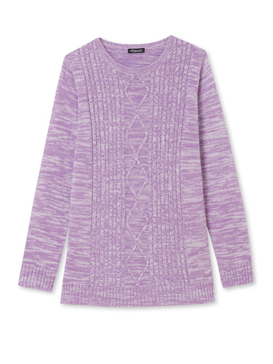 Pull torsadé encolure ronde