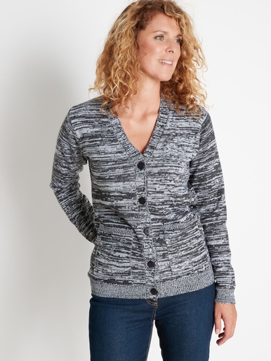 Gilet classique en maille chinée - Daxon -