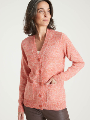 Gilet classique en maille chinée