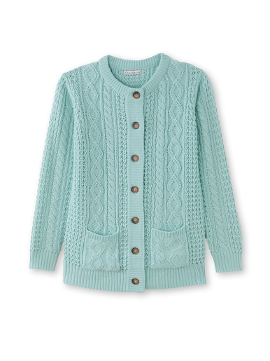 Cardigan torsadé col rond