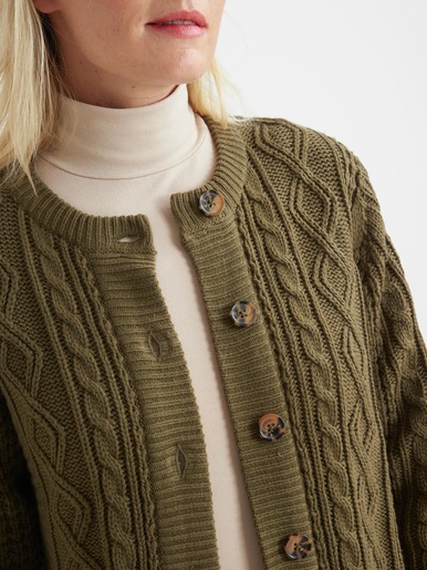 Cardigan torsadé col rond - Daxon - 