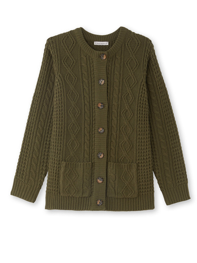 Cardigan torsadé col rond - Daxon - 
