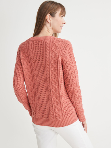 Cardigan torsadé col rond