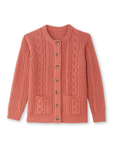 Cardigan torsadé col rond