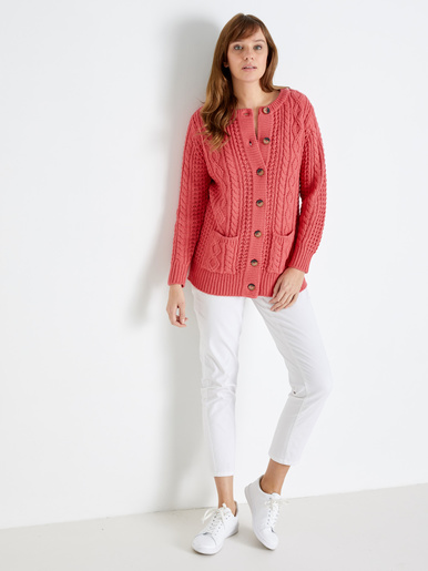 Cardigan torsadé col rond - Daxon - 