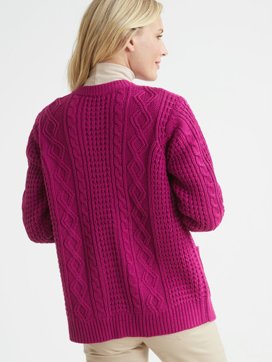 Cardigan torsadé col rond