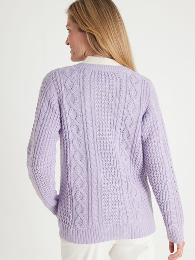 Cardigan torsadé col rond