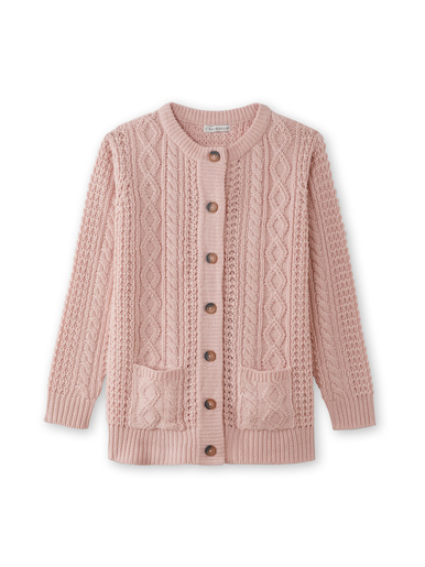 Cardigan torsadé col rond - Daxon - 