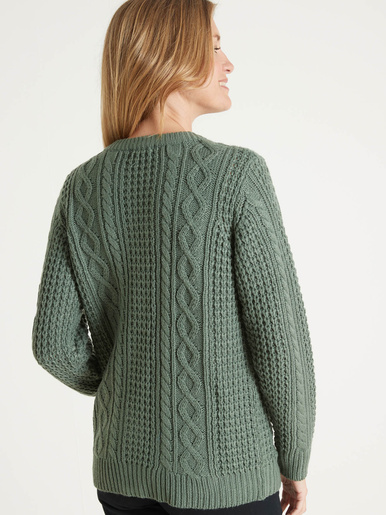 Cardigan torsadé col rond