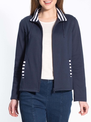 Veste zippée courte, en molleton