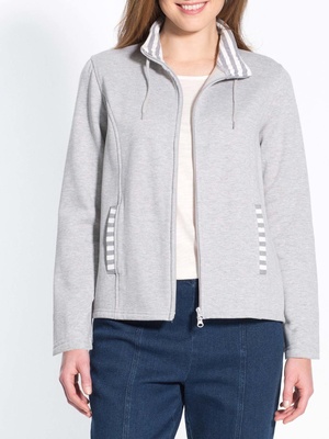 Veste zippée courte, en molleton