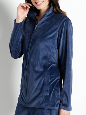Veste zippée en maille velours