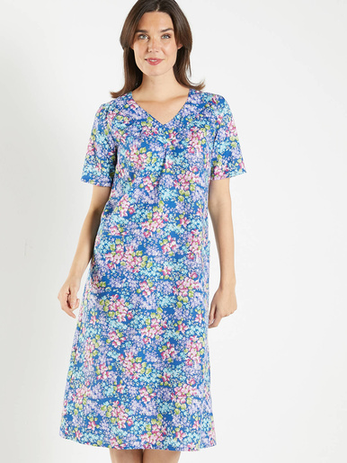 Tablier forme housse - Daxon - Imprimé bleu