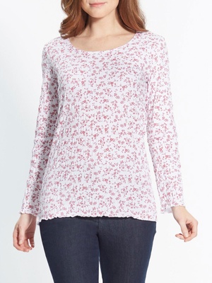 Tee-shirt maille gaufrée manches longues