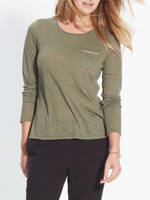 Top en maille dévorée