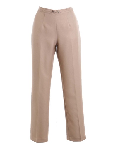 Pantalon droit, vous mesurez - d'1,60 m. - Daxon - Beige