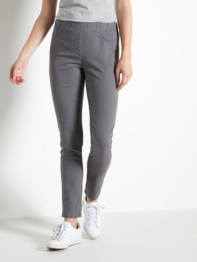 Pantalon uni mollets forts -  - Gris