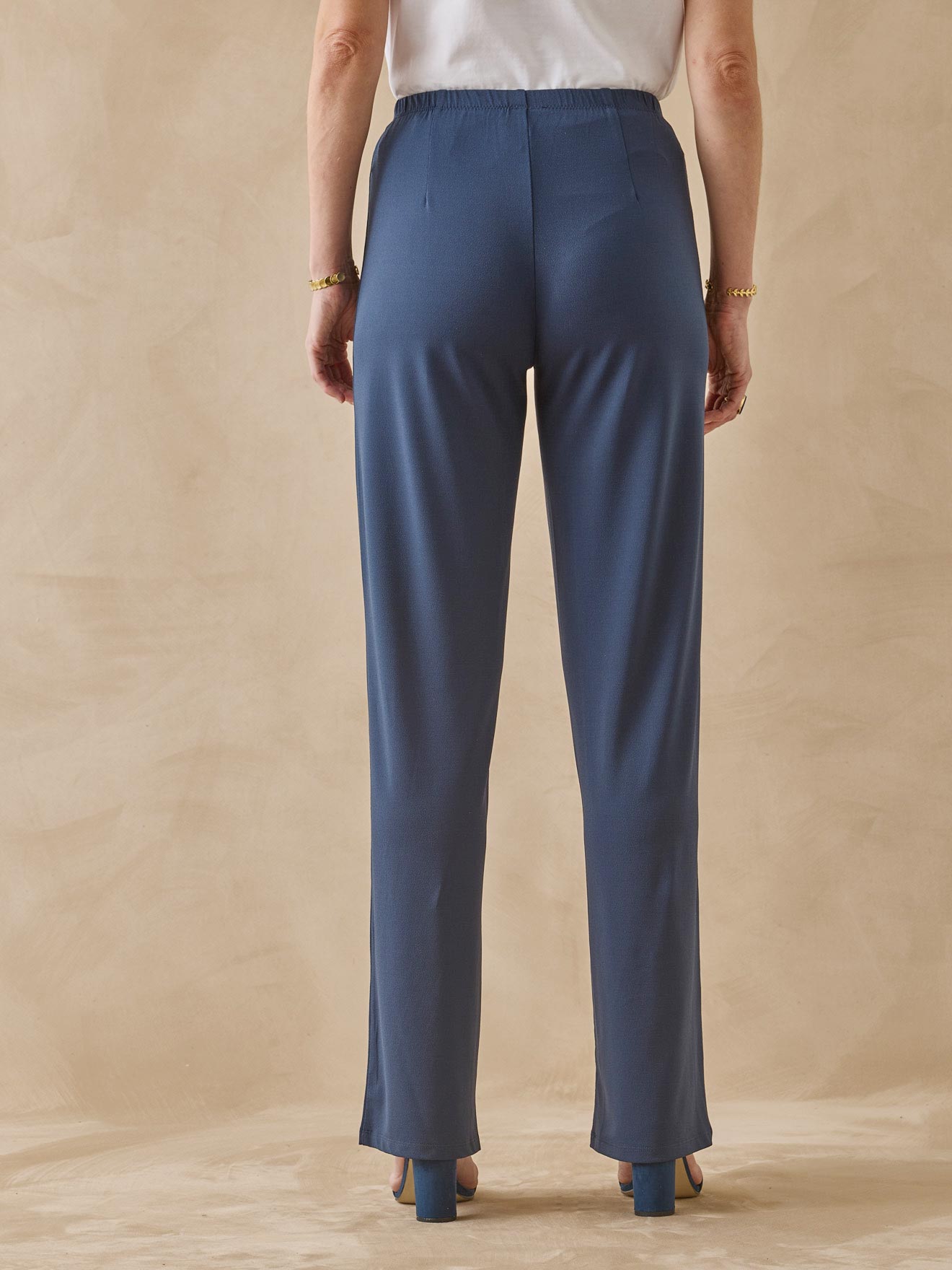 Pantalon entièrement élastiqué en maille - Daxon - Marine