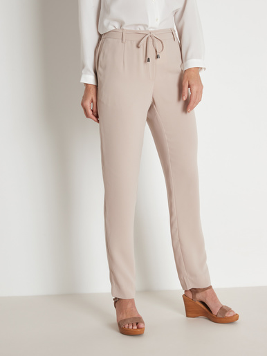 Pantalon en crêpe fluide - Daxon - Beige