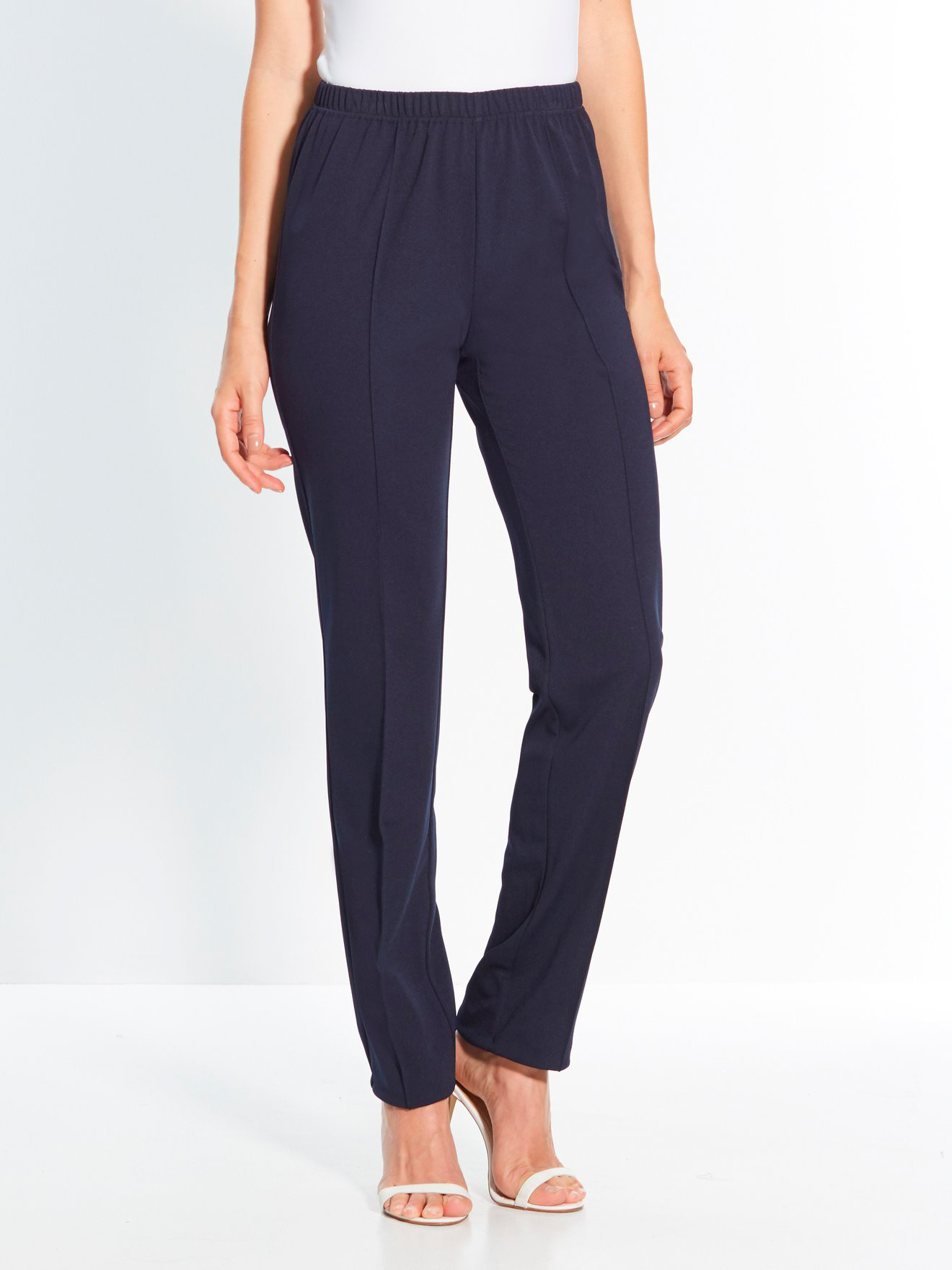 Pantalon en maille stature -d'1,60m - Daxon - Marine