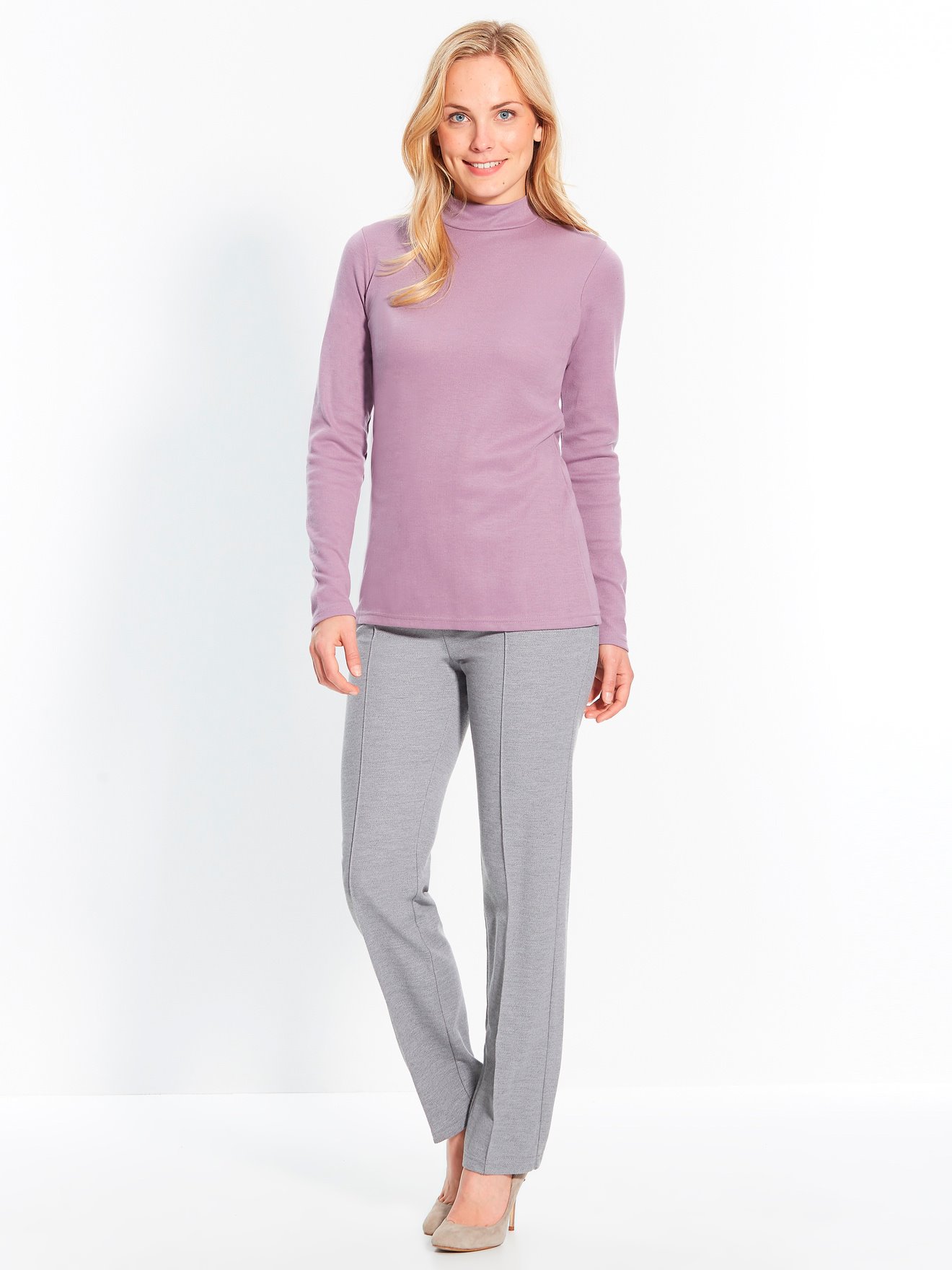 Pantalon en maille stature -d'1,60m - Daxon - Gris