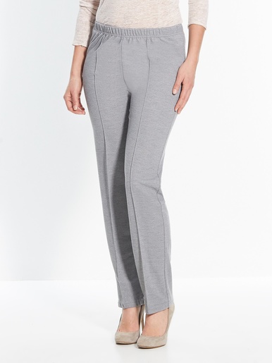 Pantalon en maille stature -d'1,60m - Daxon - Gris