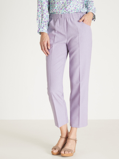 Pantacourt élastiqué entrejambe 60cm - Daxon - Parme