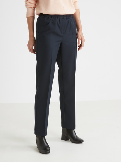 Pantalon 7/8ème élastiqué - Daxon - Marine uni