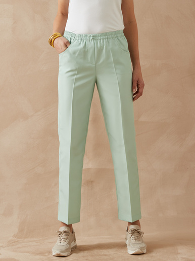 Pantalon 7/8ème élastiqué - Daxon - Vert d'eau