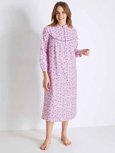 Chemise de nuit en flanelle pur coton - Daxon -