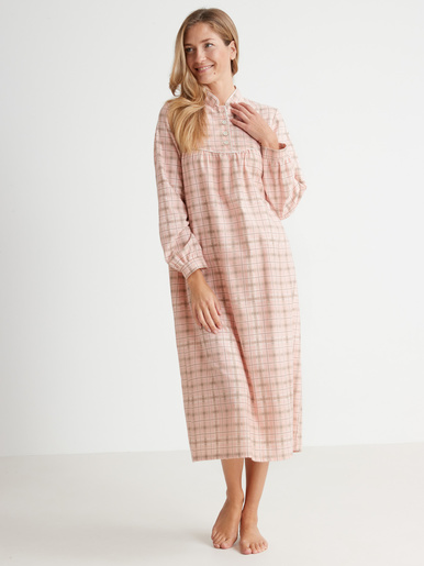Chemise de nuit en flanelle pur coton - Daxon -
