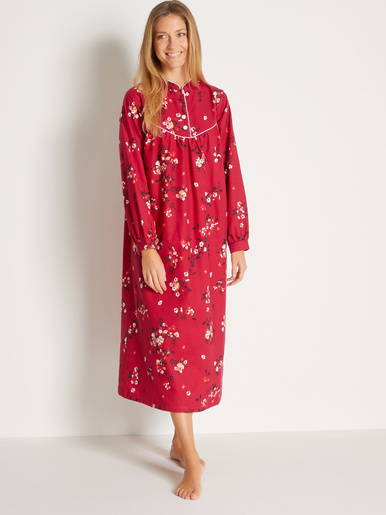 Chemise de nuit en flanelle pur coton - Daxon -