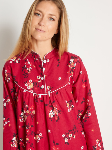 Chemise de nuit en flanelle pur coton - Daxon - 