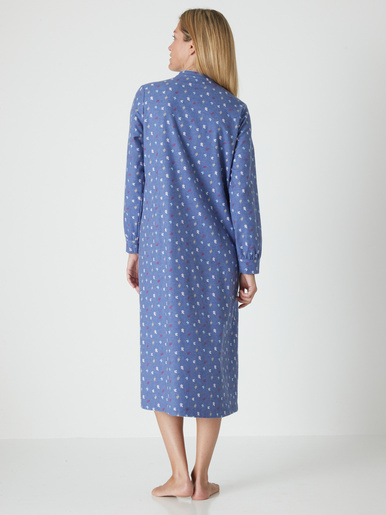 Chemise de nuit en flanelle pur coton - Daxon - 