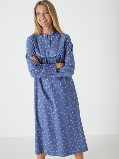 Chemise de nuit en flanelle pur coton - Daxon - 