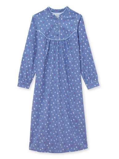 Chemise de nuit en flanelle pur coton - Daxon - 