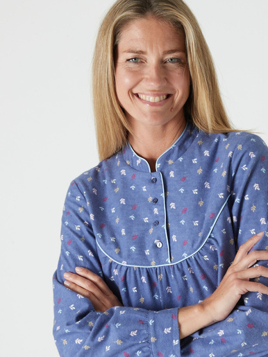 Chemise de nuit en flanelle pur coton - Daxon - 