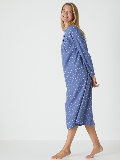 Chemise de nuit en flanelle pur coton - Daxon - 