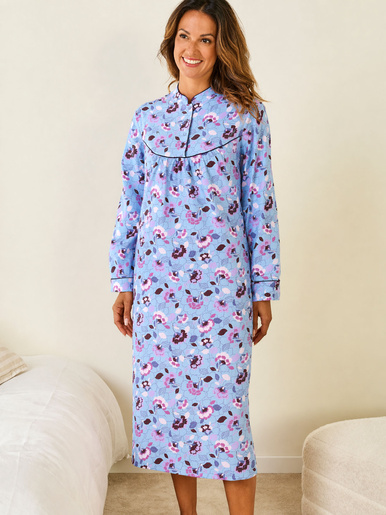Chemise de nuit en flanelle pur coton