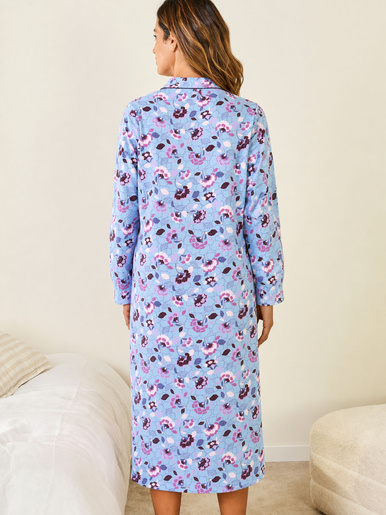 Chemise de nuit en flanelle pur coton